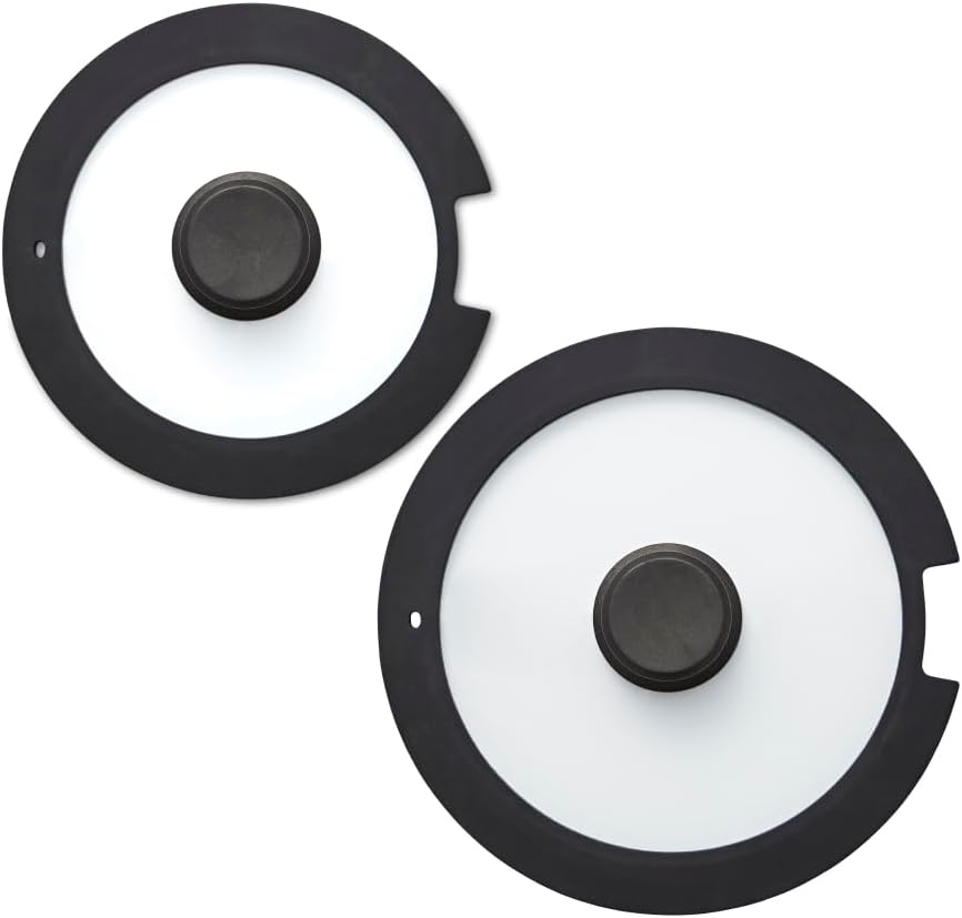 Tower Freedom T800201 7 Piece Cookware Set with Ceramic Coating, Stackable Design and Detachable Handle, Graphite, Aluminium, Black