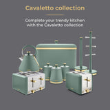 Tower T800232JDE Cavaletto 5 Piece Cookware Pan Set with 16cm, 18cm, 20cm Saucepans and 24cm, 28cm Non-Stick Frying Pans, Jade Green & Champagne Gold