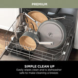 Ninja Extended Life 5-Piece Ceramic Cookware Set (20 & 24cm Frying Pans + 16, 18 & 20cm Saucepans & Lids), Non-Stick (No PFAs, PFOAs, Lead or Cadmium), Oven Safe 285°C, Terracotta/Grey, CW95000EUUKDB