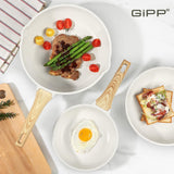 GiPP Pots and Pans Set Non Stick - 14 Piece White Ceramic Kitchen Cookware Sets Nonstick Induction Cookware Non-Toxic Cooking Pan Set with Silicone Spatula&Spoon, PFOS and PFOA Free (White, 14PCS)