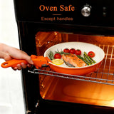 GiPP 11Pcs Pots and Pans Set with Detachable Handle, Pans Set with Ceramic Non-Stick Coating, Induction Stackable Cooking Pots Set, Mobile Cookware Set Ovenproof Safe, Orange Gradient