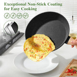 GMISUN Pots and Pans Sets Non Stick, 13pcs Saucepans and Flying Pans Set with Steak Pan & Lids, Induction Cookware Sets, Kitchen Nonstick Pan and Milk Pot Set, Stockpots with Lids