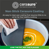 Tower Freedom T800201 7 Piece Cookware Set with Ceramic Coating, Stackable Design and Detachable Handle, Graphite, Aluminium, Black