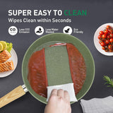 Kitchen Academy 12 Pieces Nonstick Pots and Pans Set, Induction Cooking Pan Set, Non Stick Saucepan Set, Frying Pan Set (Green)