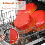 GiPP 11Pcs Pots and Pans Set with Detachable Handle, Pans Set with Ceramic Non-Stick Coating, Induction Stackable Cooking Pots Set, Mobile Cookware Set Ovenproof Safe, Orange Gradient