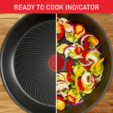 Tefal Induction Non‑Stick Coating 5‑Piece Cookware Set, 16/18/20 cm Saucepans + 22/26 cm Frying Pans, Thermo‑Signal, Glass Lids, All Hobs Including Induction, Black - G155S54