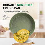 Kitchen Academy 12 Pieces Nonstick Pots and Pans Set, Induction Cooking Pan Set, Non Stick Saucepan Set, Frying Pan Set (Green)