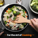 KICHLY Set of 8 Non-Stick Pots and Pans Cookware Suitable for Induction Hob with 20cm, 28cm Frying Pans and 16cm, 18cm, 20cm Saucepans Set with Lids (Black)